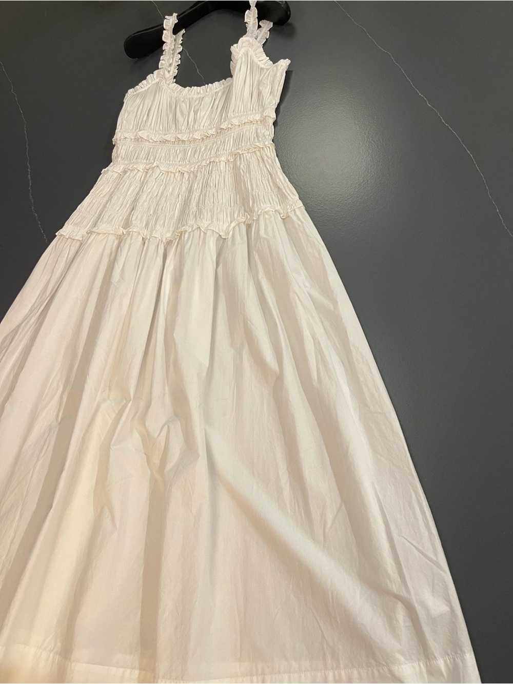 NEW DÔEN Marianne Organic Cotton Poplin Midi Dress In Salt Size L - Picture 12 of 13